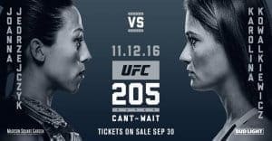 Еджейчик против Ковалькевич и Тейт против Пеннингтон на UFC 205 в Нью-Йорке