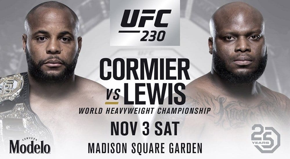 Поединок Даниэля Кормье и Деррика Льюиса на UFC 230 в Нью-Йорке подтвержден официально
