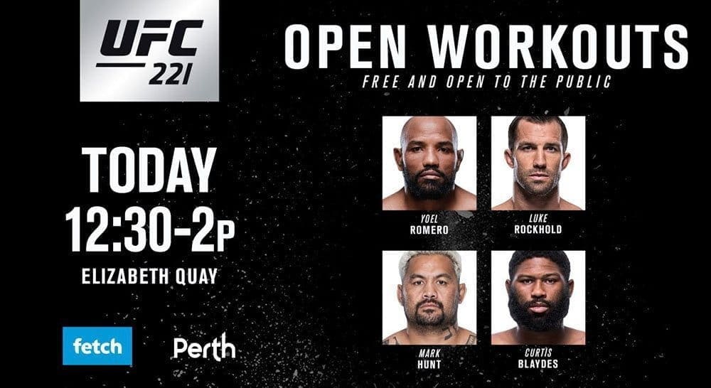 UFC 221: открытая тренировка