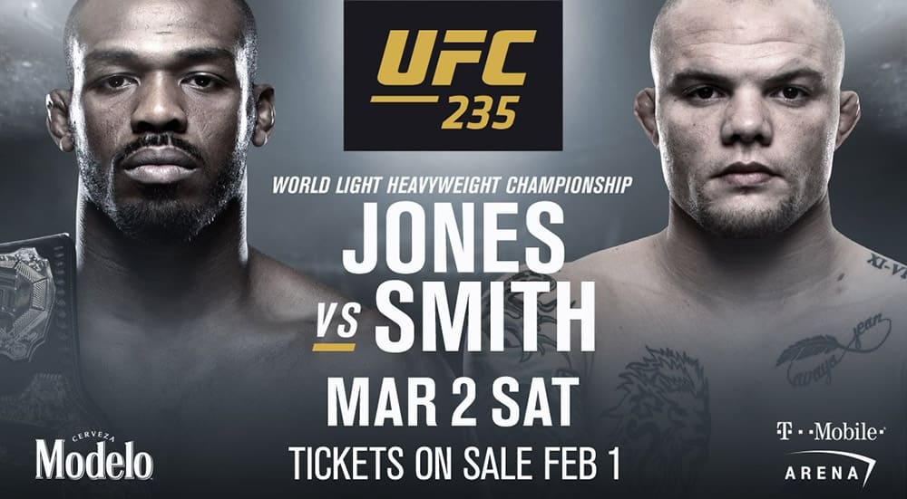 Джон Джонс получил бойцовскую лицензию в Неваде, поединок с Энтони Смитом на UFC 235 анонсирован официально
