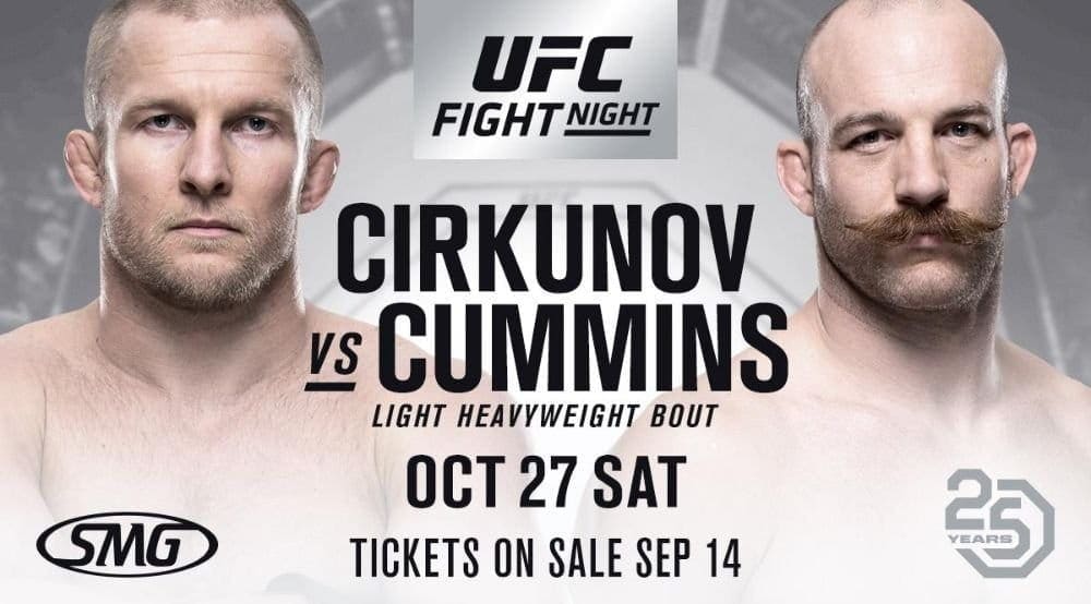 Миша Циркунов против Патрика Камминса на UFC Fight Night 138 в Монктоне