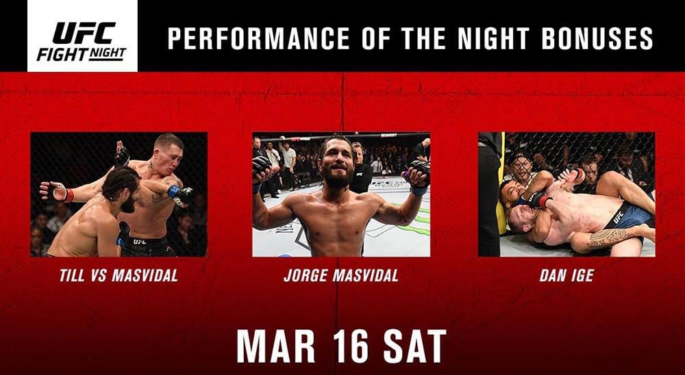 Бонусы турнира UFC Fight Night 147