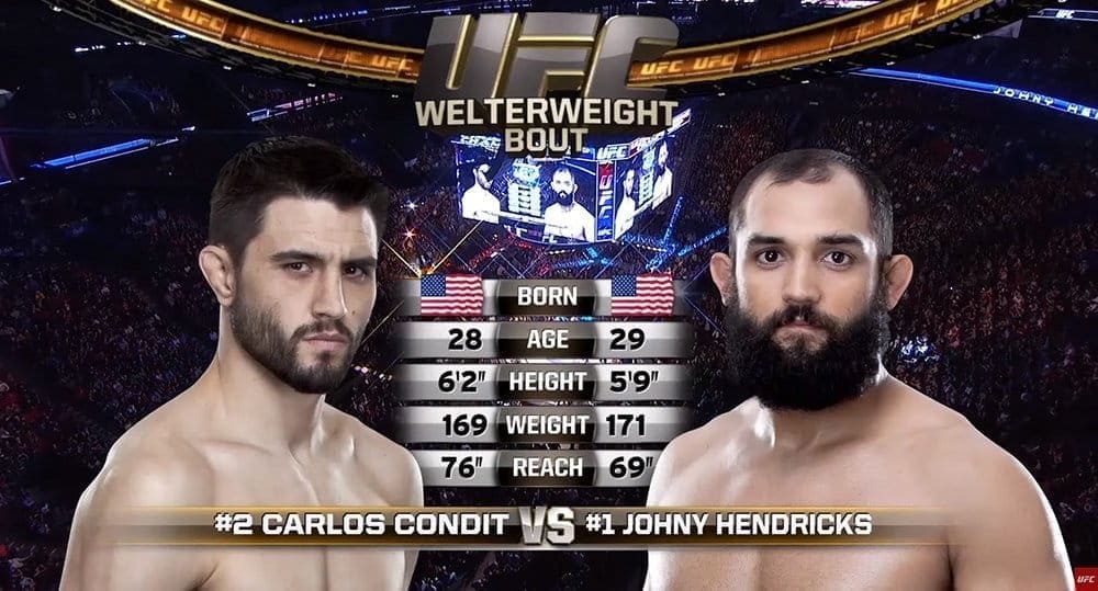 Видеоархив: Джони Хендрикс против Карлоса Кондита на UFC 158 в 2013 году