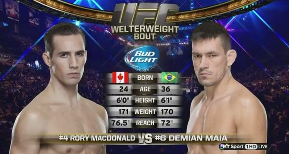 Видеоархив: Рори МакДональд против Демиана Майи на UFC 170 в Лас-Вегасе