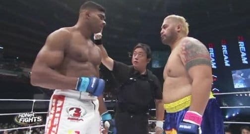 Видеоархив: Алистар Оверим против Марка Ханта на турнире DREAM 5 в 2008 году