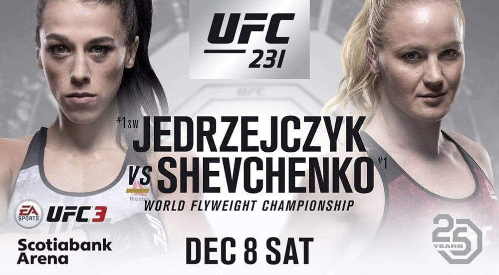 Валентина Шевченко против Йоанны Еджейчик на UFC 231 в Торонто