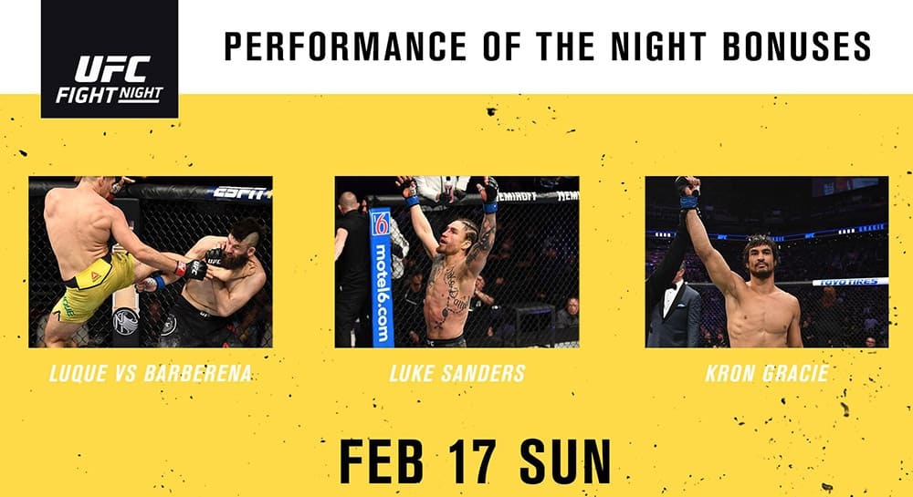 Бонусы турнира UFC on ESPN 1