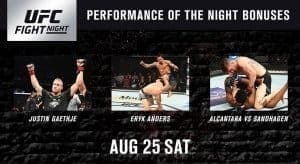 Бонусы турнира UFC Fight Night 135