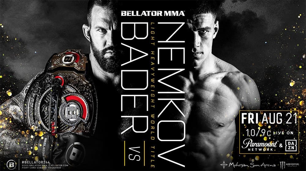 Прямая трансляция Bellator 244: Бейдер vs Немков, Молдавский vs Нельсон