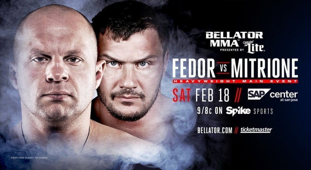 Федор Емельяненко против Мэтта Митриона на Bellator 172 в Сан-Хосе