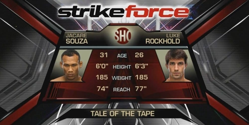 Видеоархив: Жакаре Соуза против Люка Рокхолда на турнире Strikeforce в 2011 году