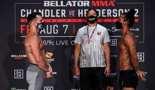 Майкл Чендлер и Бен Хендерсон сделали вес перед реваншем на Bellator 243