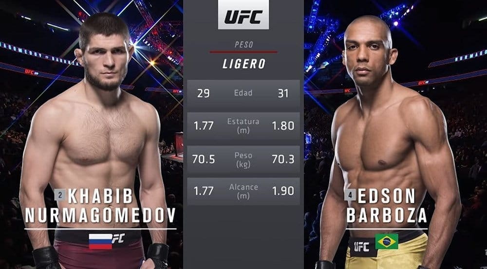 Видеоархив: Хабиб Нурмагомедов против Эдсона Барбозы на UFC 219 в Лас-Вегасе