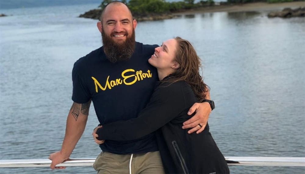 Former UFC champion Ronda Rousey announces that she is expecting a baby