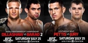 Диллашоу против Барао 2, Петтис против Джури и Тейт против Ай на UFC on FOX 16 в Чикаго