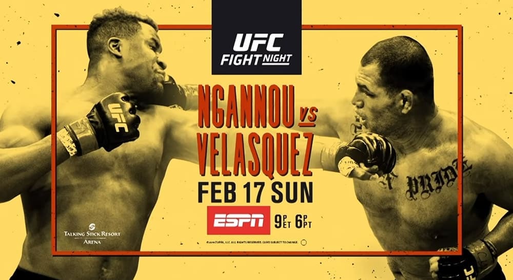 UFC on ESPN 1: Нганну против Веласкеса (прямая трансляция)