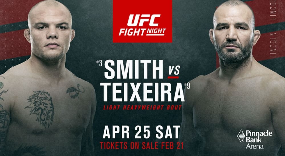 Энтони Смит и Гловер Тейшейра возглавят турнир UFC Fight Night 173