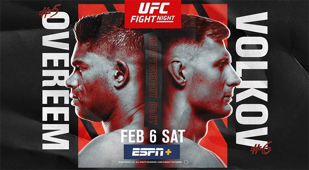 Прямая трансляция UFC Fight Night 184: Волков vs Оверим