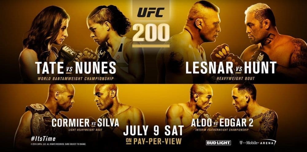 UFC 200: видео и результаты