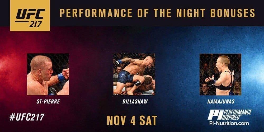 Бонусы турнира UFC 217