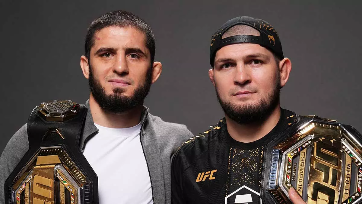 Ислам Махачев и Хабиб Нурмагомедов