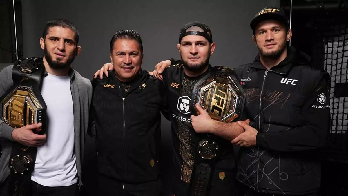 Ислам Махачев, Хавьер Мендес, Хабиб и Усман Нурмагомедовы