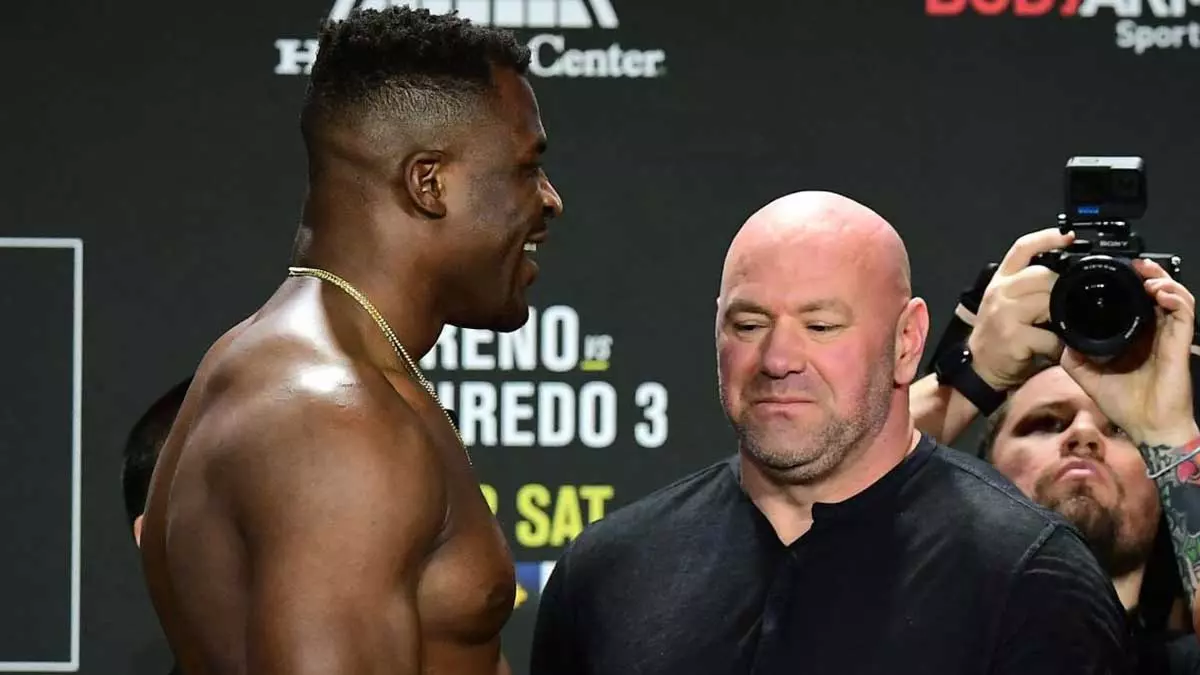 Фрэнсис Нганну и Дана Уайт