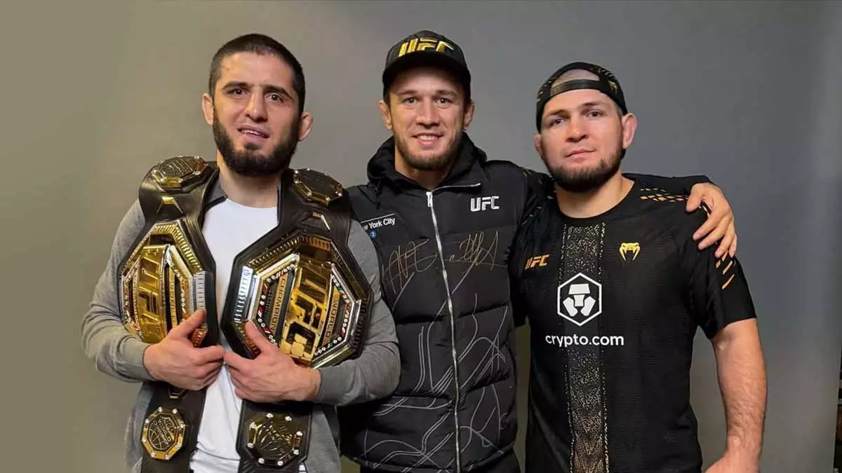 Ислам Махачев, Усман и Хабиб Нурмагомедовы