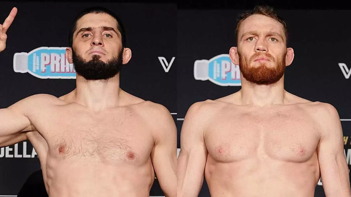 Ислам Махачев и Джек Делла Маддалена на взвешивании