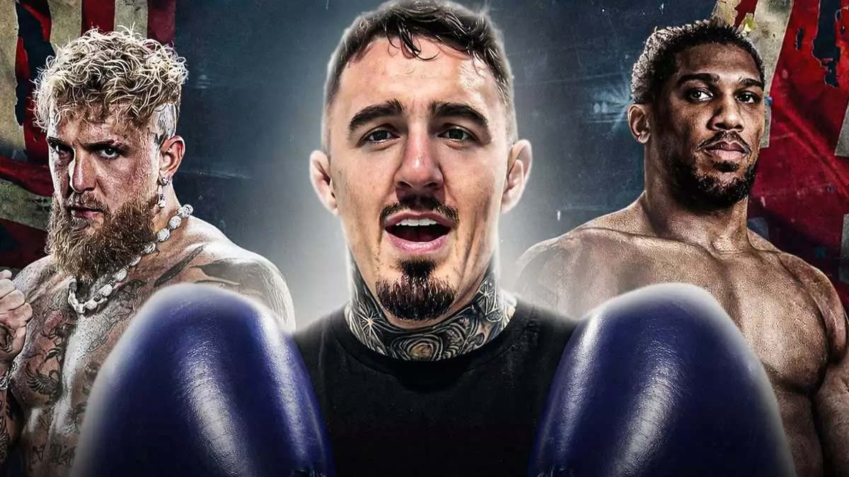 Джейк Пол, Том Аспиналл и Энтони Джошуа