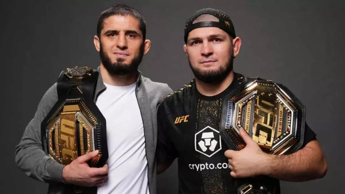 Ислам Махачев и Хабиб Нурмагомедов