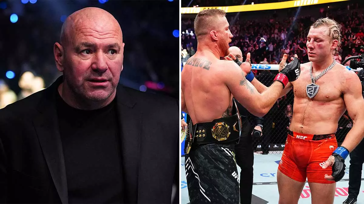 Дана Уайт, Джастин Гэйтжи и Пэдди Пимблетт