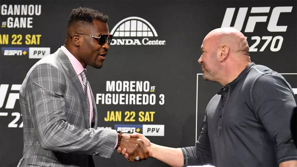 Фрэнсис Нганну и Дана Уайт