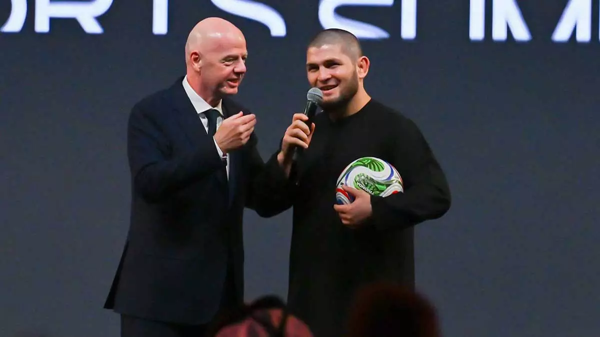 Джанни Инфантино и Хабиб Нурмагомедов