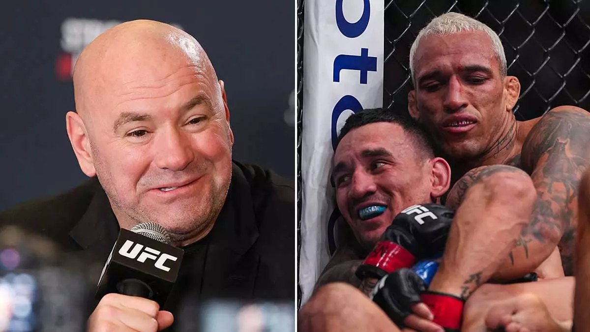 Дана Уайт, Макс Холловэй и Чарльз Оливейра