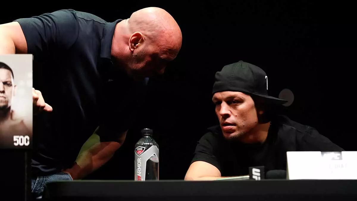 Дана Уайт и Нейт Диас