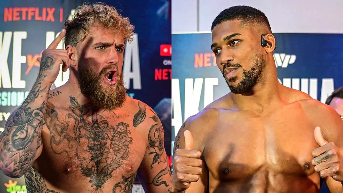 Джейк Пол и Энтони Джошуа